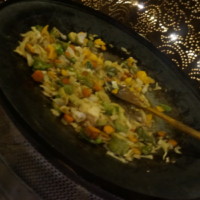 大鍋での煮込み野菜