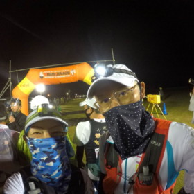 ヘッドライト必携、マスク必携、発熱な〜しチェック