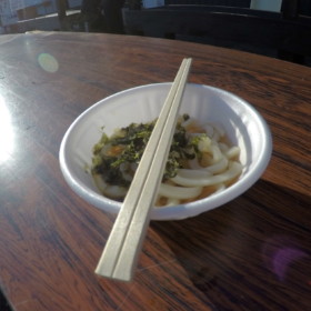 磯のりうどん。とにかく海苔の食感が素敵